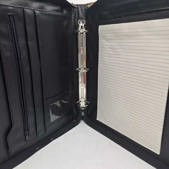 Vintage Norcom Faux Snakeskin Zipper Binder 3-Ring Organizer New Old Stock 90s - Picture 3 of 8